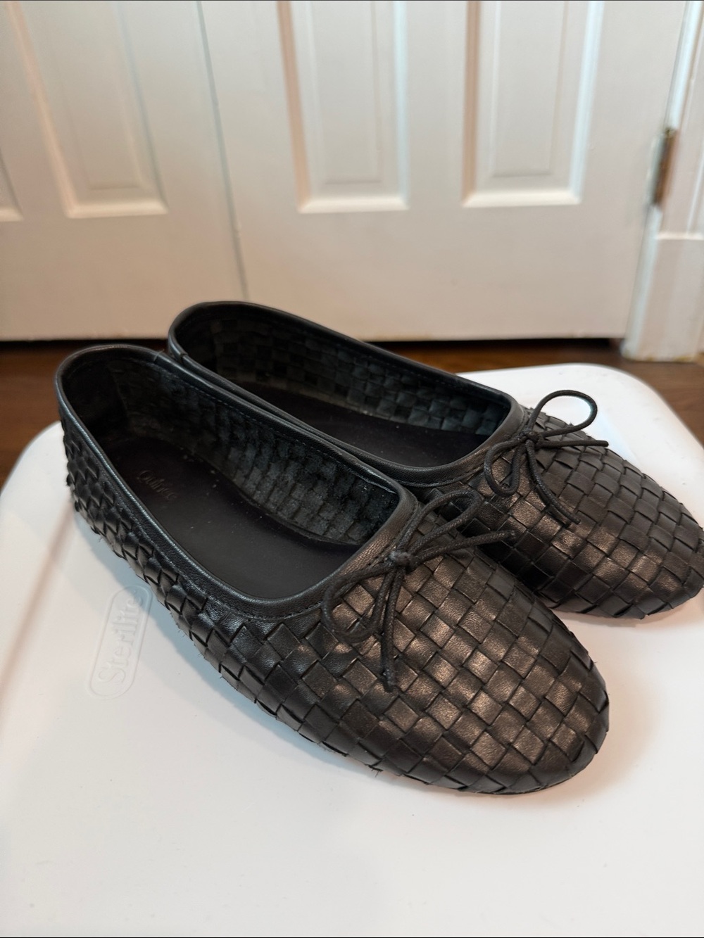 Quince Woven Ballet Flats - Black